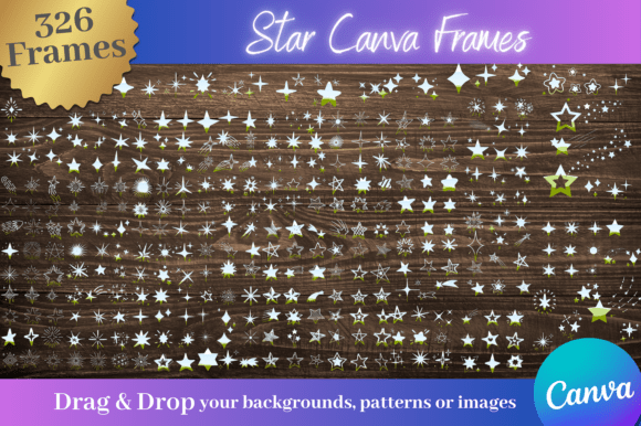 326 Star Shaped Canva Frame Templates for Stellar Designs