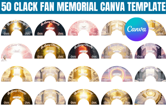 Create Meaningful Tributes: 50 Clack Fan Memorial Canva Templates