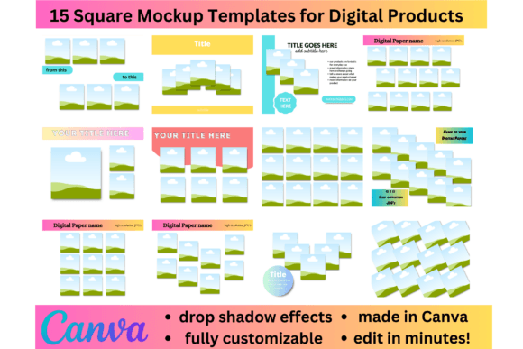 Elevate Your Brand with Square Paper Mockup Templates