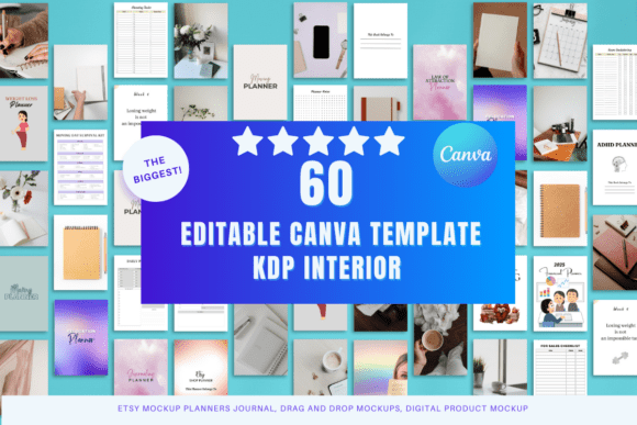 Master Your Goals with 60 Editable Canva Templates KDP