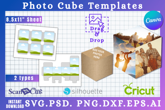 Photo Cube Die Cut Box SVG Templates: Your Instant Download for Custom Packaging