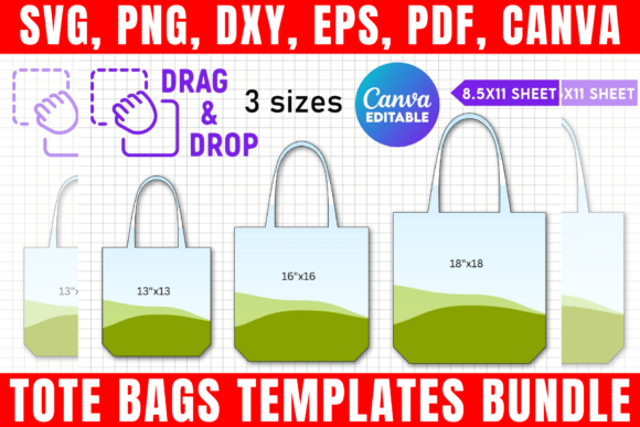 Stylish Personalized Tote Bags: Your Canva Templates Bundle