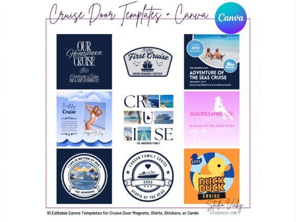 Transform Your Cruise Door with Editable Canva Templates