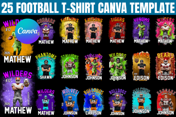 Unlock 25 Football T-Shirt Canva Templates for 2026